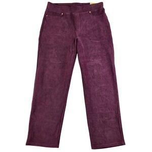 Michael Kors Straight Ankle Pull-On Women L Cordovan NWT Corduroy  burgundy soft